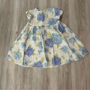 Baby Lulu Blue Floral Girls Dress 2T
